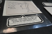 Humberto. Cartão dedicado a Adolfo Aizen durante visita à EBAL, ilustrado com desenho do Super-Homem [19-]